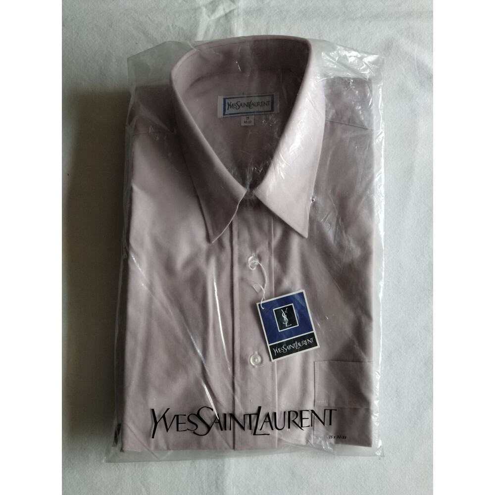 VTG Yves Saint Laurent YSL Mens Shirts New Old Stock Dusty Rose 15x32/33 - Picture 12 of 16